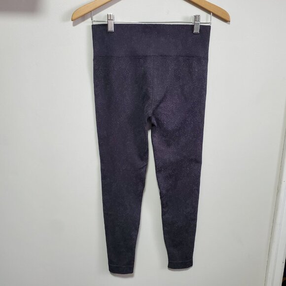 GYMSHARK Adapt Fleck Seamless Tights Leggings Jacquard Dark Grey Women's Large - Picture 4 of 9